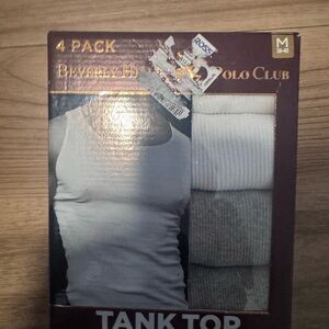 Beverly Hills Polo Club Men's Tank Top Set - White and Gray